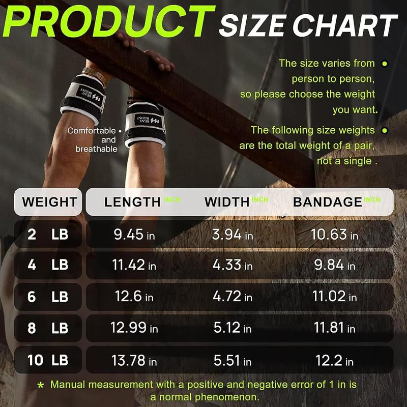 Ankle Wrist Weights for Women Men a Pair of 1 2 3 4 6 8 10 Lbs Arm Leg Weight Set with Adjustable Straps for Walking Pilates Exercise Workout Gym Aerobics Beatboost