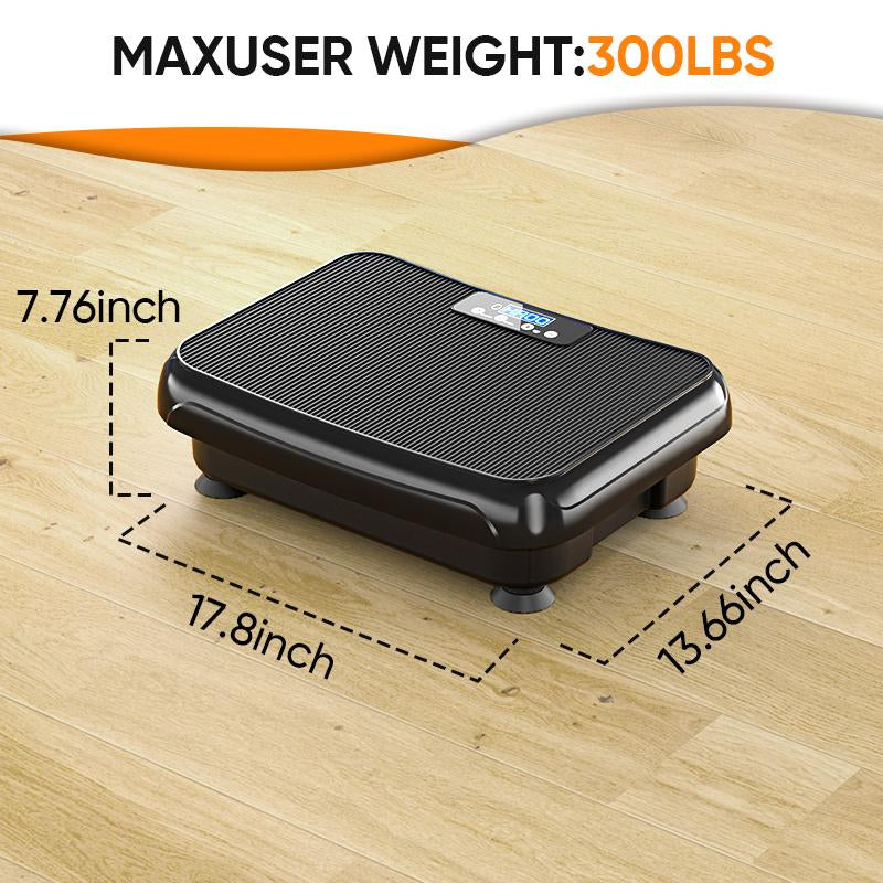 Tisscare Vibration Plate Whole Body Exercise and Pelaxation Machine Lymphatic Detox Device with Smart Screen Low Noise Max Weight 300Lb for Home Exercise Platform