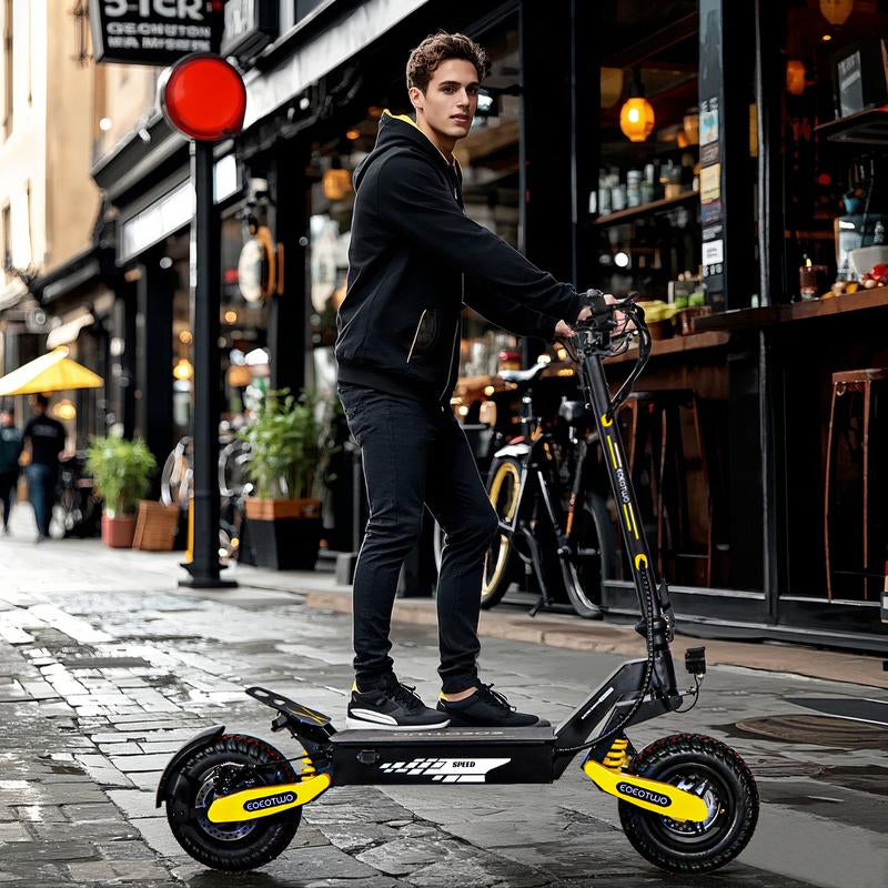 EOEOTWO GT06 Electric Scooter, 48V 13AH/23.4AH, Range of 40 Miles, 1200W Motor, Foldable Electric Skateboard, 28MPH, LED Display Screen, Front and Rear Dual Shock Absorbers, Electric Skateboard