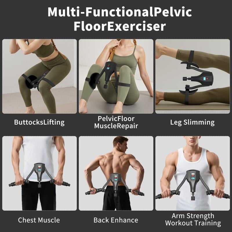 3-In-1 Thigh Stretch Master, Women/Men Kegel Exercise Pelvic Floor Muscle Strengthening Repair Device, Hip Abductor Pilates Machine, Lightweight Muscle Exercise Equipment Gym Accessories Aid, Strength Training Accessory, Thigh Strengtheners