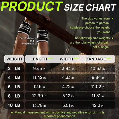 Ankle Wrist Weights for Women Men a Pair of 1 2 3 4 6 8 10 Lbs Arm Leg Weight Set with Adjustable Straps for Walking Pilates Exercise Workout Gym Aerobics Beatboost