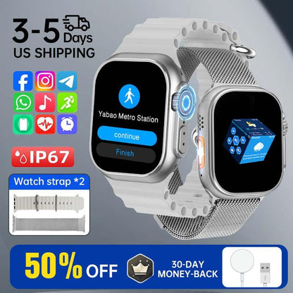 Smartwatch 2025 Model - 2.01-Inch HD Display, IP67 Water Resistant, 120 Sports Modes, Android & Iphone Compatible, Christmas Gift Wearable Black Smartphone Wristwatch Bluetooth Remote