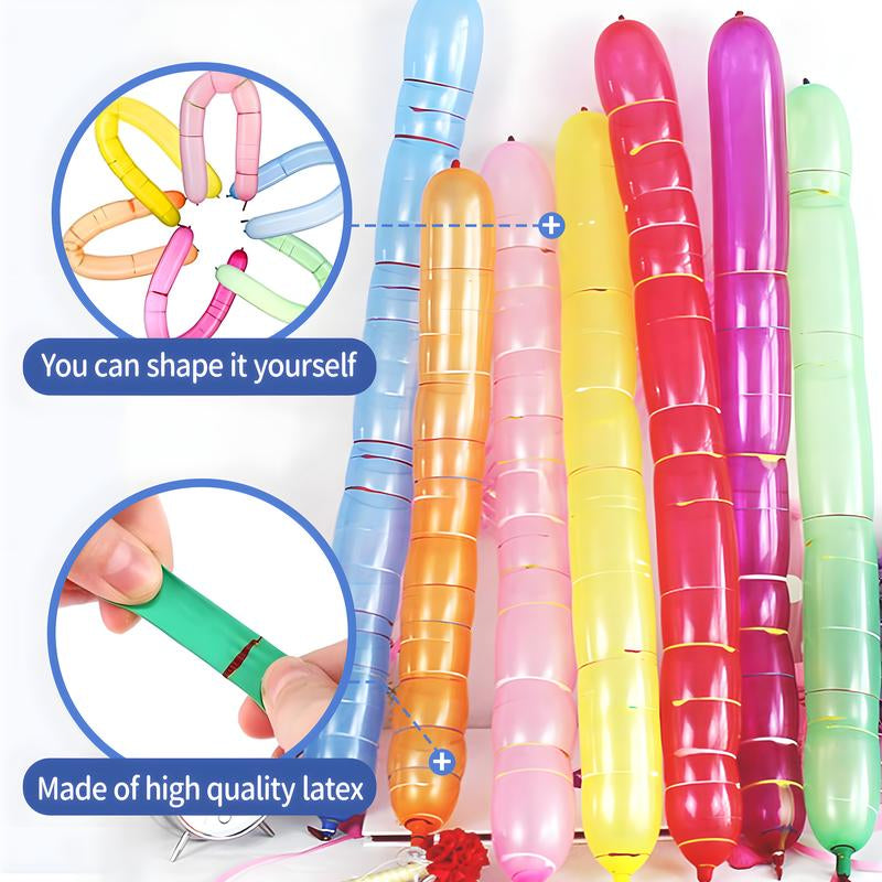 Dealsforyou 100 Pack Rocket Balloons plus 1 Easy to Use Pump Party Pack No Refill Needed Watch Balloons Rocket to Sky Outdoor Indoor Fun