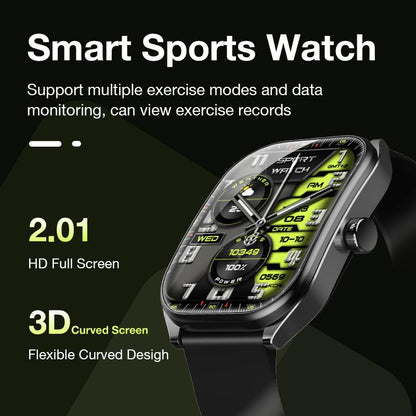 Aolon Curve Smart Watch 2.01" Screen IP68 Waterproof, Wireless Calling, 100+ Sports Modes, Health Monitoring, Assistant Weather Push, Stopwatch, Timer, Stopwatch and Otherfunctions, Compatible with Android and Iphone Phones