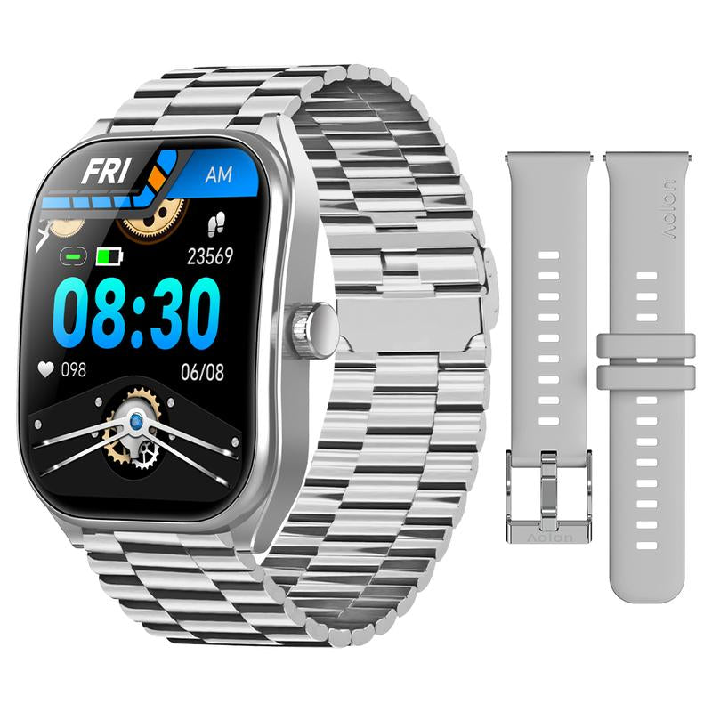 Aolon Curve Smart Watch 2.01" Screen IP68 Waterproof, Wireless Calling, 100+ Sports Modes, Health Monitoring, Assistant Weather Push, Stopwatch, Timer, Stopwatch and Otherfunctions, Compatible with Android and Iphone Phones