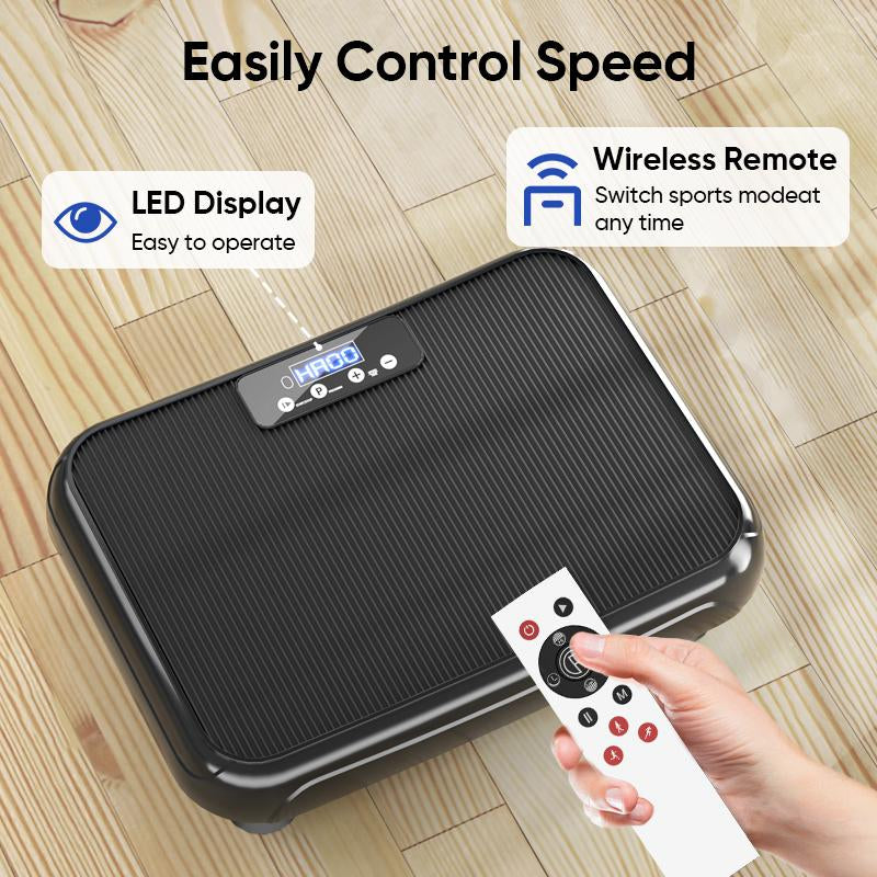 Tisscare Vibration Plate Whole Body Exercise and Pelaxation Machine Lymphatic Detox Device with Smart Screen Low Noise Max Weight 300Lb for Home Exercise Platform