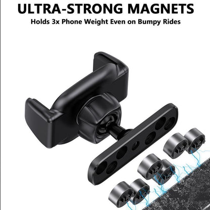Gym Magnetic Phone Mount 360-Degree Adjustable Holder for Gym Attach to Metal Surface Fitness Equipment Accessories for Home Gym Multi-Purpose Smartphone Cellphone Stand for Kitchen Garage Workbench & More