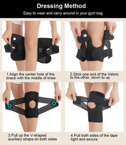 Knee Brace with Side Stabilizers for Meniscal Tear Knee Pain ACL MCL Arthritis Injuries Recovery Breathable Adjustable Knee Support for Men and Women