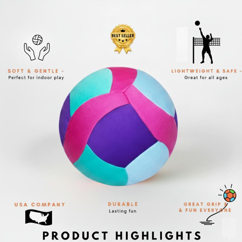 Softy Volleyball - Teal - Super Soft Volleyball Designed for inside Your House