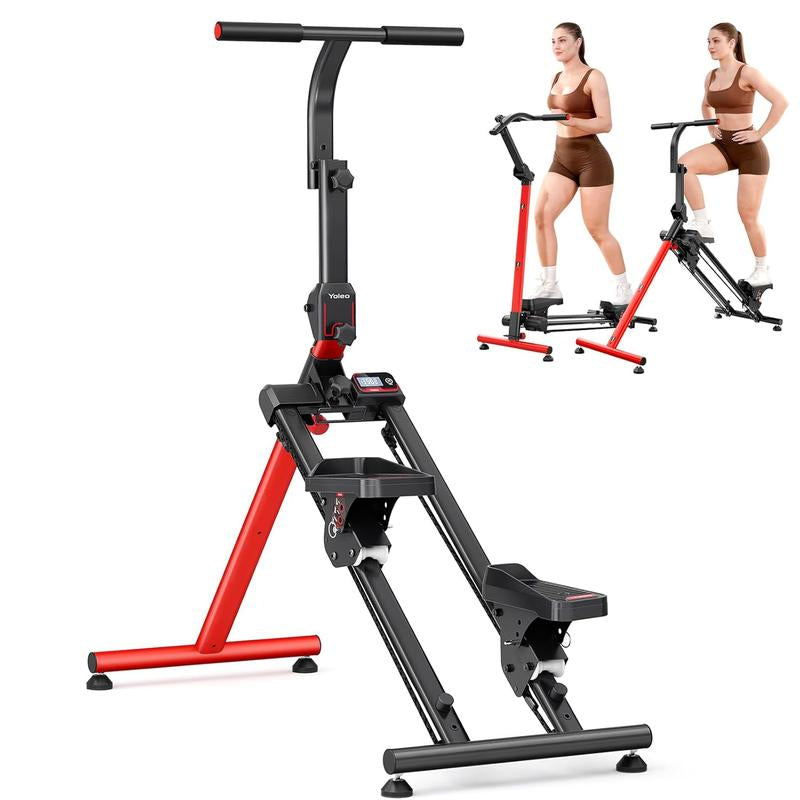 YOLEO Steppers for Exercise at Home, Adjustable Stair Stepper with 3 Workout Modes,Folding Cardio Stair Master with Ski Simulation Mode & Oversized Pedal,90% Pre-Assembled Stair Climber with Handlebar
