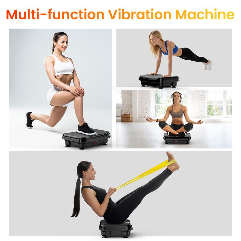 Vibration Plate Exercise Machine: TISSCARE Vibrating Plates for Lymphatic Drainage and Weight Loss, 300Lbs Capacity Full Body Power Shake Workout Platform for Home Cardio Fitness