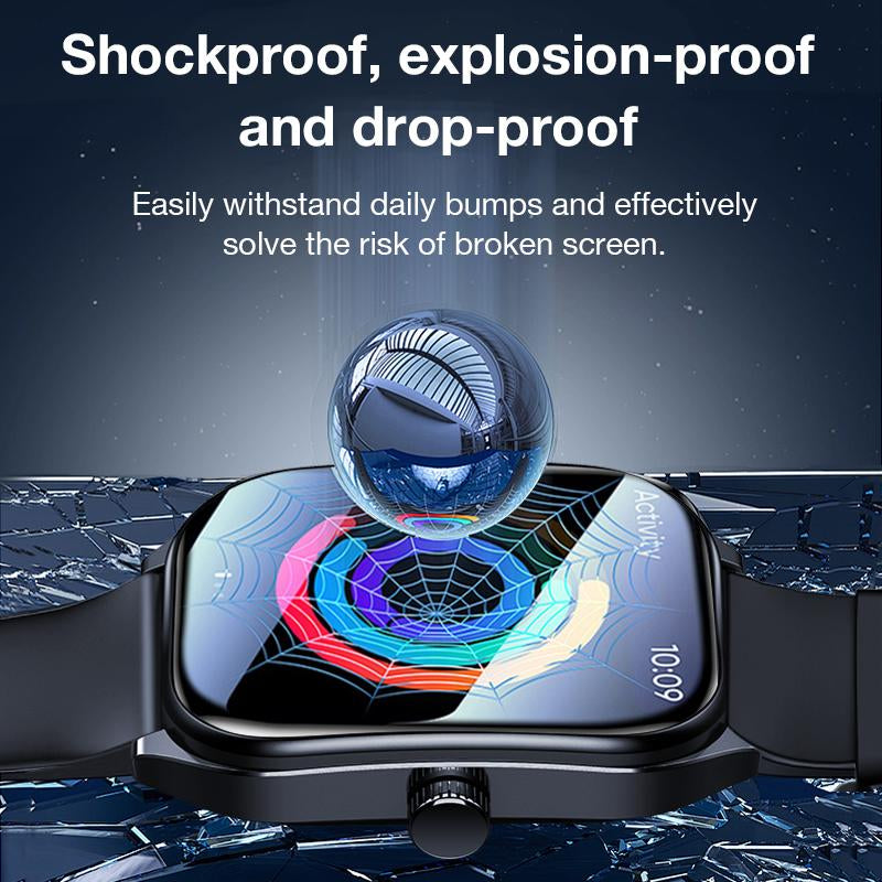 Aolon Curve Smart Watch 2.01" Screen IP68 Waterproof, Wireless Calling, 100+ Sports Modes, Health Monitoring, Assistant Weather Push, Stopwatch, Timer, Stopwatch and Otherfunctions, Compatible with Android and Iphone Phones