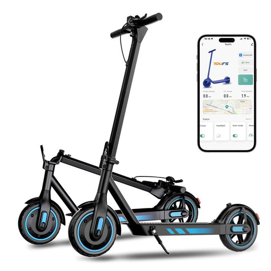 Electric Scooter 500W Motor for Adult with 10" Vacuum Big Tire,Max Speed 25Mph,Foldable & Portable Escooter for Commuting,Electric Kick Scooter with APP Control 36V 10.5AH Battery Foldable Scooter Dual Brake