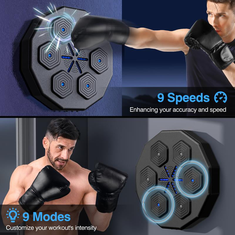 Upgraded Music Boxing Machine - Smart Bluetooth Wall-Mounted Boxing Trainer with Punch Counter, Adjustable Speed & Premium Gloves - Home/Office Workout & Stress Relief for Fitness Enthusiasts LED Light Sword Cosplay Set Wooden Gymnastic Rings