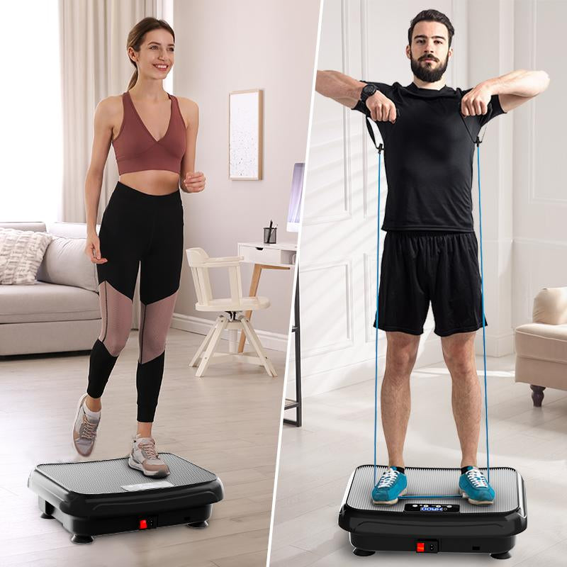 Tisscare Vibration Plate Whole Body Exercise and Pelaxation Machine Lymphatic Detox Device with Smart Screen Low Noise Max Weight 300Lb for Home Exercise Platform