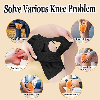 OLLAS 1Pc plus Size Knee Compression Wrapbrace (Order a Size Up), Breathable Adjustableknee Brace for Men and Women, Knee Bracewith Side Stabilizers Leg Supporter