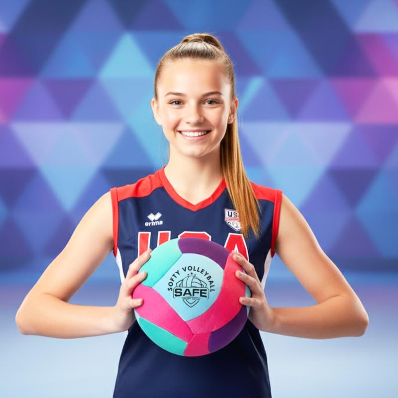 Softy Volleyball - Teal - Super Soft Volleyball Designed for inside Your House