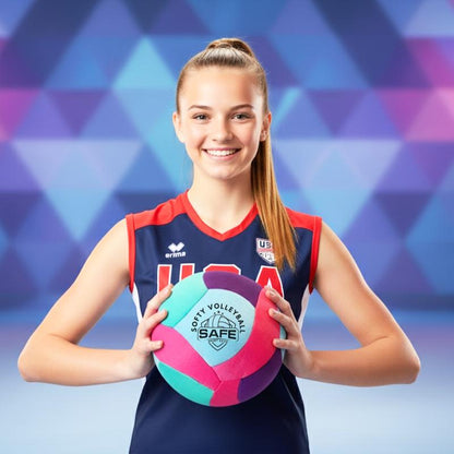 Softy Volleyball - Teal - Super Soft Volleyball Designed for inside Your House