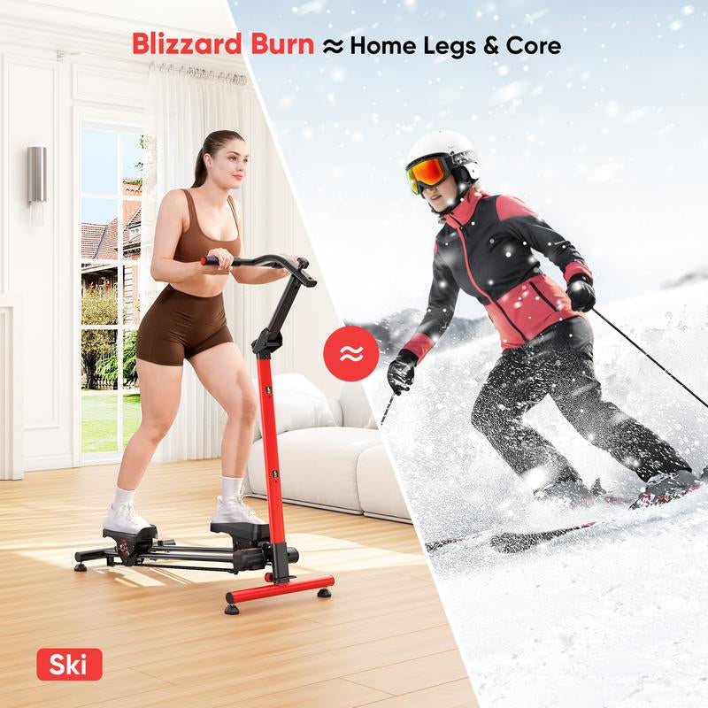 YOLEO Steppers for Exercise at Home, Adjustable Stair Stepper with 3 Workout Modes,Folding Cardio Stair Master with Ski Simulation Mode & Oversized Pedal,90% Pre-Assembled Stair Climber with Handlebar