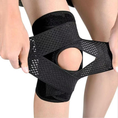 Knee Brace with Side Stabilizers for Meniscal Tear Knee Pain ACL MCL Arthritis Injuries Recovery Breathable Adjustable Knee Support for Men and Women