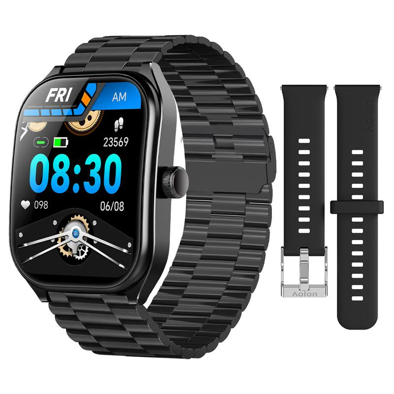 Aolon Curve Smart Watch 2.01" Screen IP68 Waterproof, Wireless Calling, 100+ Sports Modes, Health Monitoring, Assistant Weather Push, Stopwatch, Timer, Stopwatch and Otherfunctions, Compatible with Android and Iphone Phones
