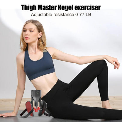Thigh Master Adjustable Kegel Exerciser Home Gym Fitness Hip Pelvic Floor Trainer for Women Men Inner Thigh Toner Leg Strengthening Machine Muscle Training Device 35KG Black Healthcare Equipment 55Cm²