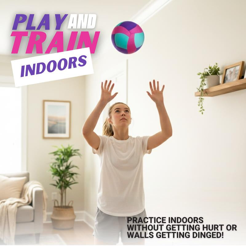 Softy Volleyball - Teal - Super Soft Volleyball Designed for inside Your House