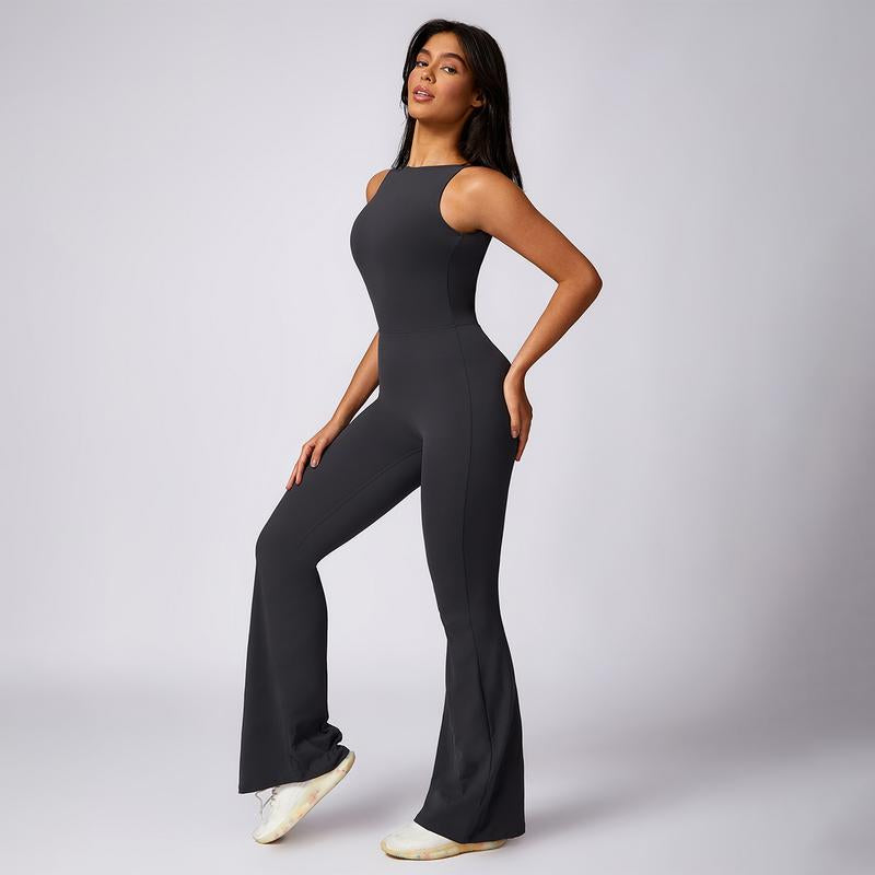 MASKERT Women'S Yoga Jumpsuit Exercise Sleeveless Sports Jumpsuit Quick-Drying High-Stretch Jumpsuit