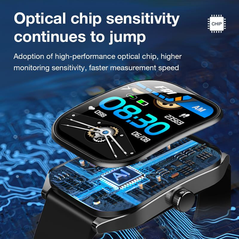 Aolon Curve Smart Watch 2.01" Screen IP68 Waterproof, Wireless Calling, 100+ Sports Modes, Health Monitoring, Assistant Weather Push, Stopwatch, Timer, Stopwatch and Otherfunctions, Compatible with Android and Iphone Phones