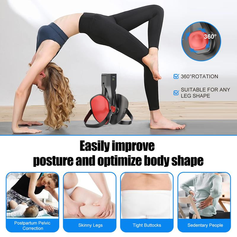 Thigh Master Adjustable Kegel Exerciser Home Gym Fitness Hip Pelvic Floor Trainer for Women Men Inner Thigh Toner Leg Strengthening Machine Muscle Training Device 35KG Black Healthcare Equipment 55Cm²