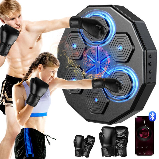 Upgraded Music Boxing Machine - Smart Bluetooth Wall-Mounted Boxing Trainer with Punch Counter, Adjustable Speed & Premium Gloves - Home/Office Workout & Stress Relief for Fitness Enthusiasts LED Light Sword Cosplay Set Wooden Gymnastic Rings