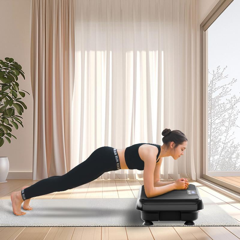 Tisscare Vibration Plate Whole Body Exercise and Pelaxation Machine Lymphatic Detox Device with Smart Screen Low Noise Max Weight 300Lb for Home Exercise Platform