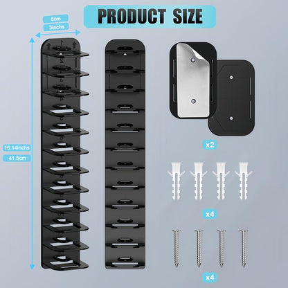 2 Upgraded Oversized Baseball Cap Organizers. Hold 24 Caps, Install Easily without Drilling. Ideal for Closet Doors, Wardrobes, and Walls—Transform Any Space into a Tidy Hat Display.