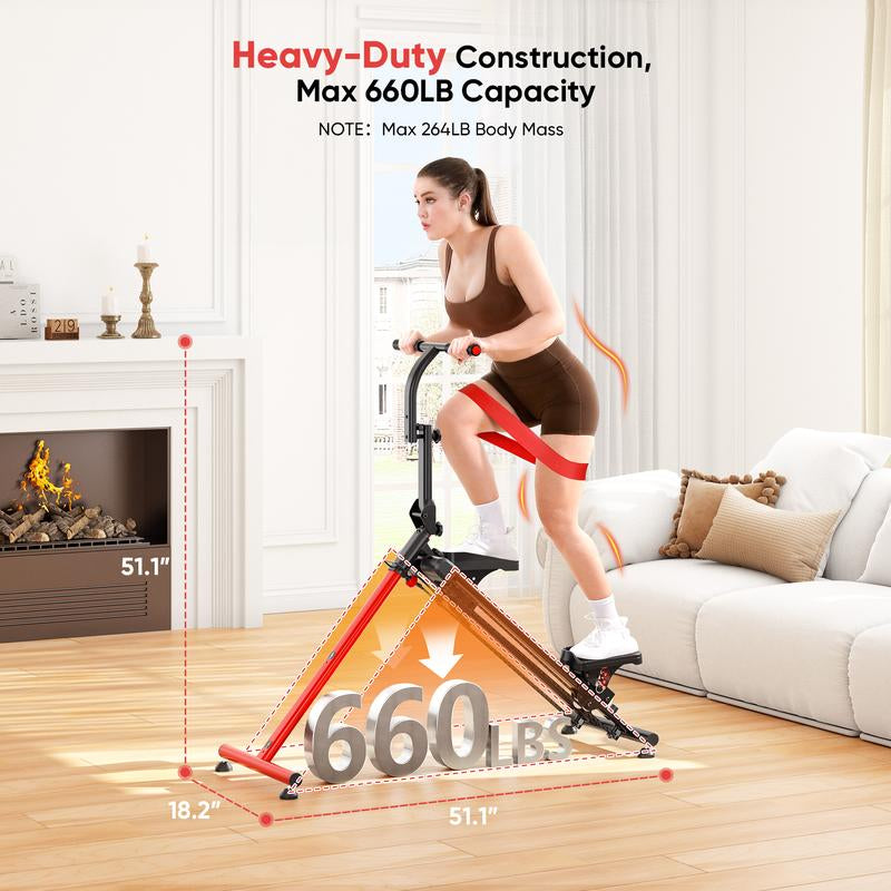 YOLEO Steppers for Exercise at Home, Adjustable Stair Stepper with 3 Workout Modes,Folding Cardio Stair Master with Ski Simulation Mode & Oversized Pedal,90% Pre-Assembled Stair Climber with Handlebar