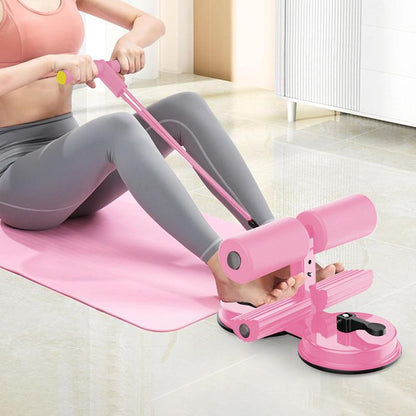 Ab Workout Equipment, Adjustable Sit-Up Machine for Full-Body Workouts and Strength Training at Home, Body-Shaping Fitness Equipment, Foldable Waist Trainer, Beginner-Friendly, Available in Pink/Purple.