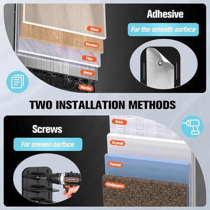 2 Upgraded Oversized Baseball Cap Organizers. Hold 24 Caps, Install Easily without Drilling. Ideal for Closet Doors, Wardrobes, and Walls—Transform Any Space into a Tidy Hat Display.