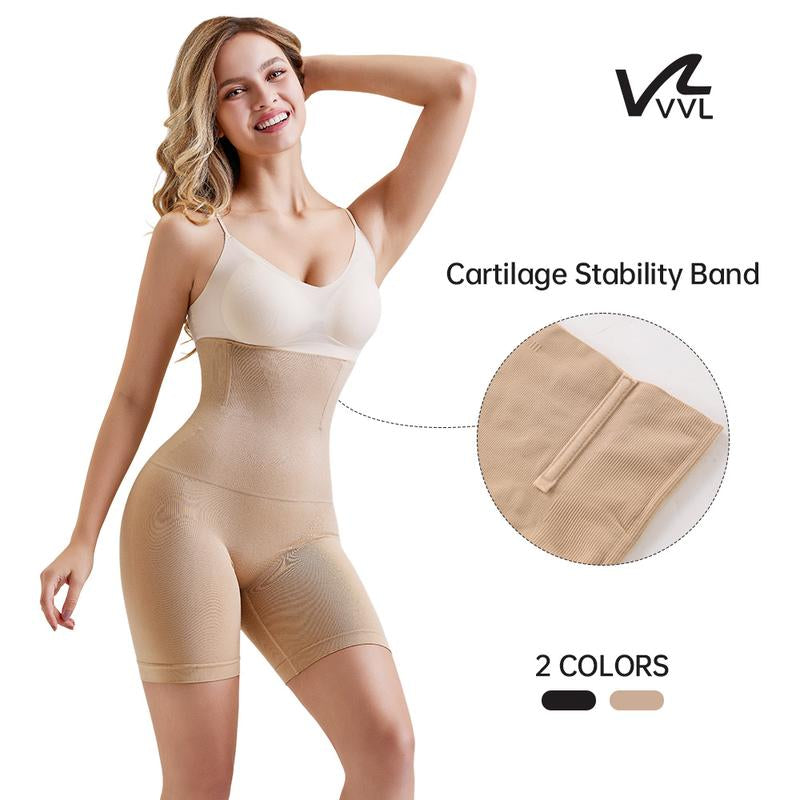 VVL Women'S Seamless Design with Built-In Gusset, High Waist Butt-Lifting Breathable Yoga Shorts Faja Shapewear for Women Shorts